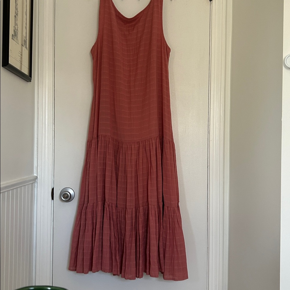 Fabindia Sleeveless Tiered Mauve Pink size XL